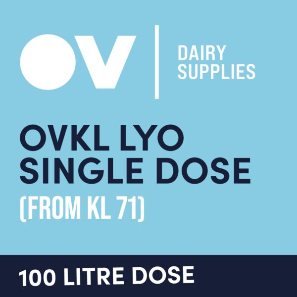 Cheese culture OVKL LYO single dose (from KL71) 100 Litre